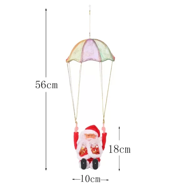 Triogift  Electric Climbing Ladder Santa Claus Doll Toys Funny Christmas Ornaments Gift New Year Christmas Tree Hanging Home Decor Gifts - Image 15