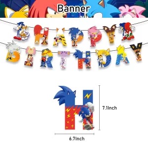 Sonic the Hedgehog Theme DIY Balloons Party Supplies Birthday Banner Latex Balloon Decoration Cake Supplies Kid Toys gift